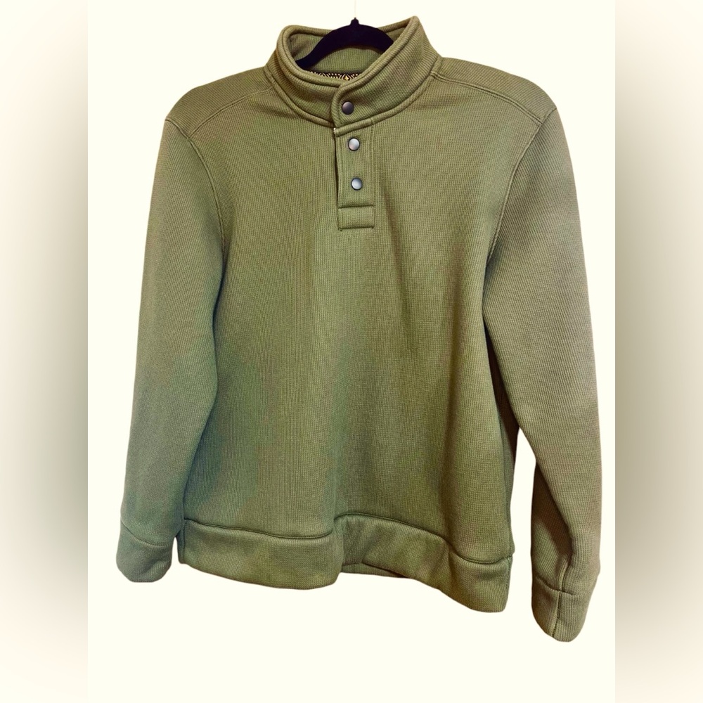 Jeremiah And Sons Green Thermal  Lined Sweater Pullover Mens Size Large NWOT